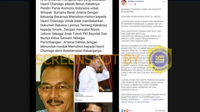 CEK FAKTA: Benarkah Bambang Trihatmodjo Bongkar Status Jokowi Anak PKI?