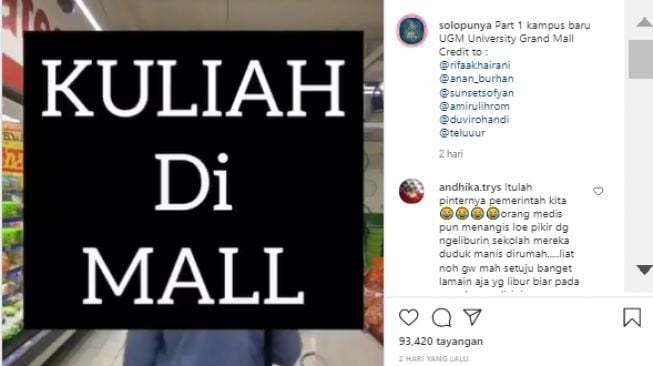 Viral Aksi Mahasiswa Kuliah di Dalam Mal: Sindiran Buat Pemerintah