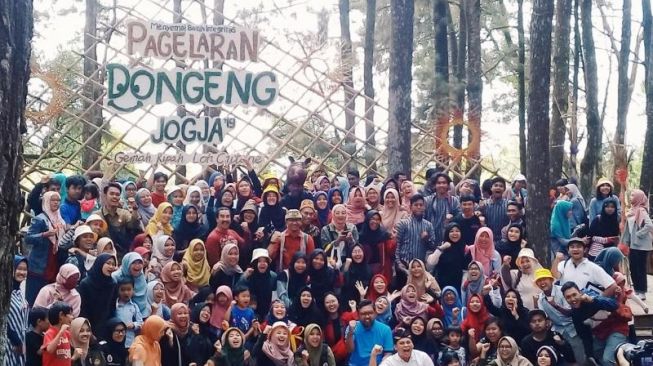 Kegiatan pagelaran dongeng jogja yang digelar komunitas Rumah Dongeng Mentari, [Ist]