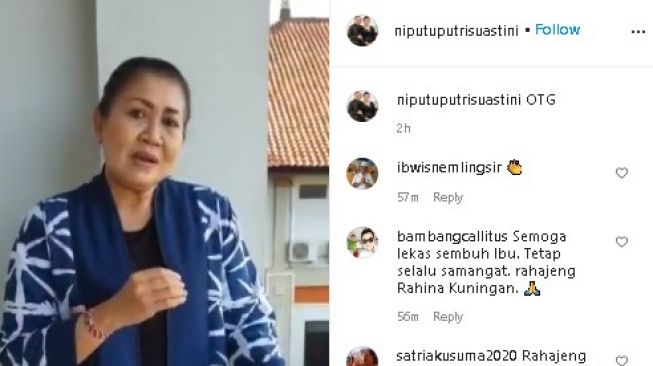 Istri Gubernur Bali I Wayan Koster, Ni Putu Putri Suastini. (Instagram/niputusuastini)