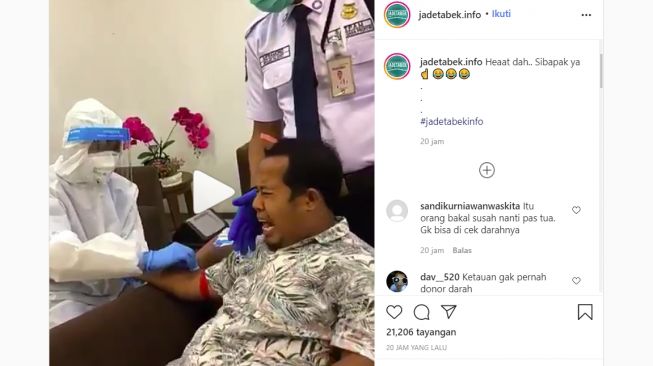 Weladalah! Lucunya Video Bapak Takut Jarum Suntik Saat di-Rapid Test Ini