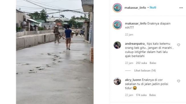 Tangkapan layar video viral. (Instagram/@makassar_iinfo)