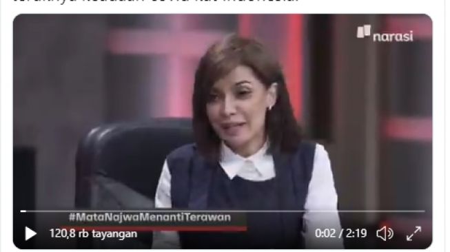 Video Najwa Shihab Viral Hingga Malaysia Terawan Disebut Melarikan 