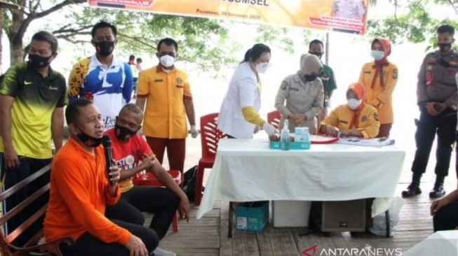 Pilkada Saat Pandemi, 500 Personil Polda Sumsel Disuntik Vaksin Influenza