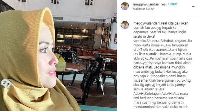 Unggahan Meggy Wulandari [Instagram/@meggywulandari_real]