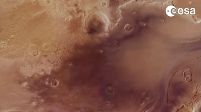 Danau di planet Mars. [YouTube/ESA]