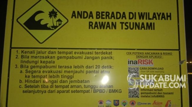 Rambu Rawan Tsunami di Ujung Genteng Sukabumi Bukan untuk Takuti Warga