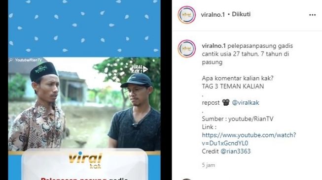 Video pelepasan gadis dipasung. (Instagram/@viralno.1)