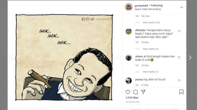 Ngena Komik soal Kursi Kosong dan Suharto Ini Bikin Ngeri 