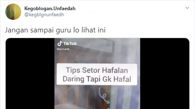 Gadis Ini Punya Trik Menghafal Unik, Warganet: Semoga Enggak Ketahuan Guru