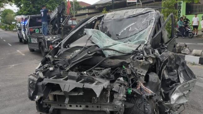 Kecelakaan maut di Jalan Magelang, Sabtu (3/10/2020) pagi - (SuaraJogja.id/HO-PMI Sleman)