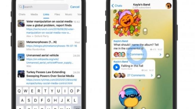 Fitur baru Telegram. [Antara]