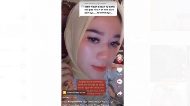 Pernikahan perempuan dengan berondong (TikTok @heniwijaya14)