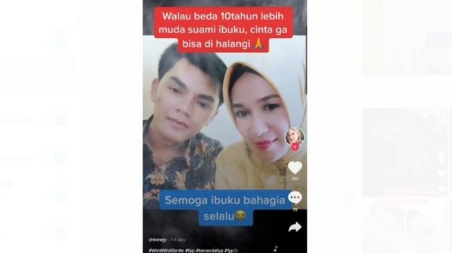 Pernikahan perempuan dengan berondong (TikTok @heniwijaya14)