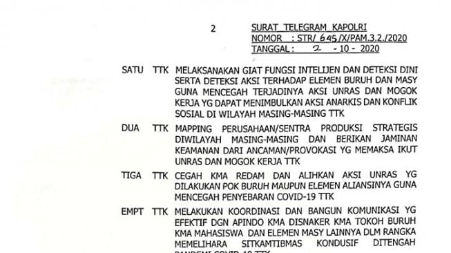 Soal TR Kapolri, Buruh: Polisi Jadi Alat Kekuasaan dan Pembela Pemodal