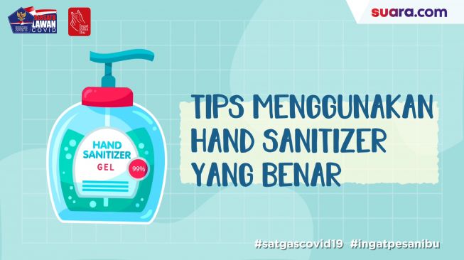 Videografis Tips Menggunakan  Hand Sanitizer yang  Benar 