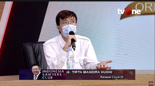 Dokter Tirta di ILC TV One. (Youtube/IndonesiaLawyersClub)