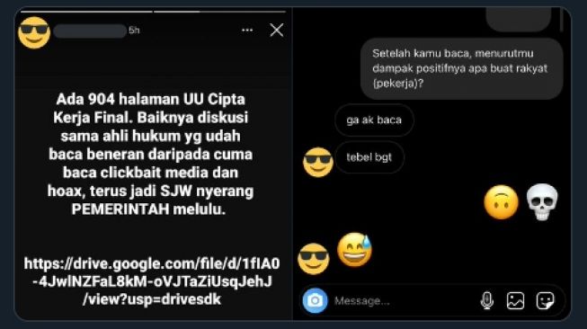 Minta Pendemo Baca UU Cipta Kerja, Padahal Ia Tak Melakukannya