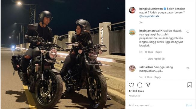 Potret mesranya Hengky Kurniawan dengan istrinya Sonya Fatmala (Instagram)