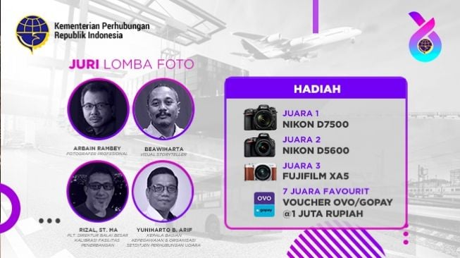 Para juri Lomba Fotografi Harbubnas 2020. (Dok : Kemenhub)