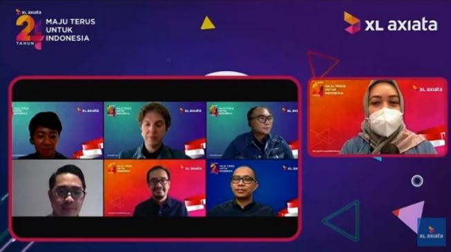  XL Axiata 24th Anniversary Celebration secara streaming, Kamis (8/10/2020). [Screenshot/Dythia Novianty]