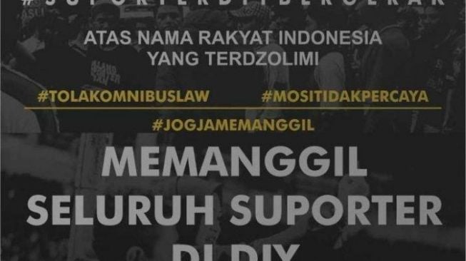 Tanggapan Duo Suporter PSIM Yogyakarta soal Ajakan Demo Tolak Omnibus Law