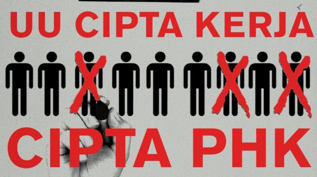 Poster menolak UU Cipta Kerja (dok.AJI)