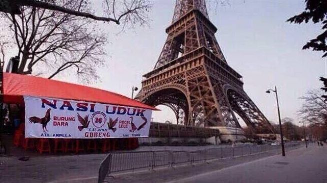 Ramai Ajakan Pindah Negara, Gambar Warung Pecel Lele di Paris Viral