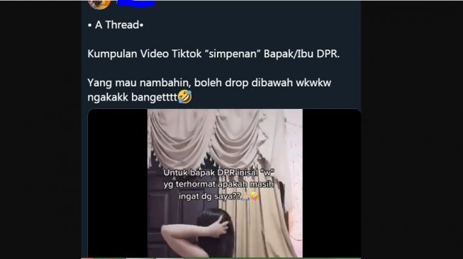 Viral Video Ngaku Jadi Simpanan Pejabat DPR, Warganet Makin Penasaran