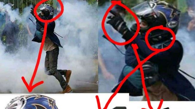Outfit Pendemo Bak Sultan, Harga Kaca Helmnya Bikin Anak Kos Jogja Meronta