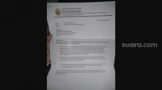 Dinkes Bantul Dicatut dalam Surat Palsu, Diduga Ada Persaingan Bisnis