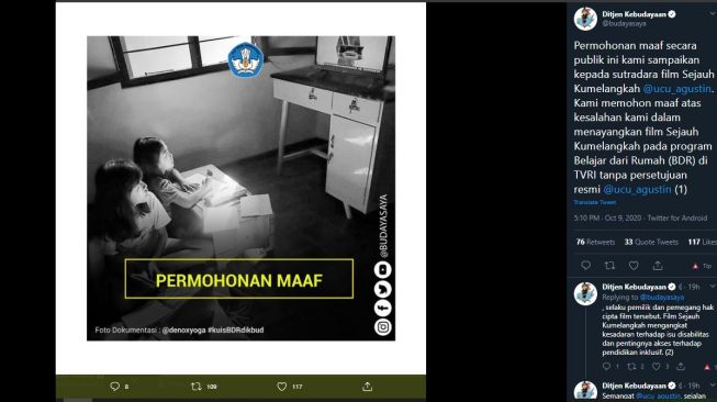 TVRI Tayangkan Film Sejauh Kumelangkah Tanpa Izin, Kemendikbud Minta Maaf