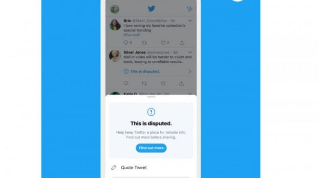 Label Twitter. [Antara]
