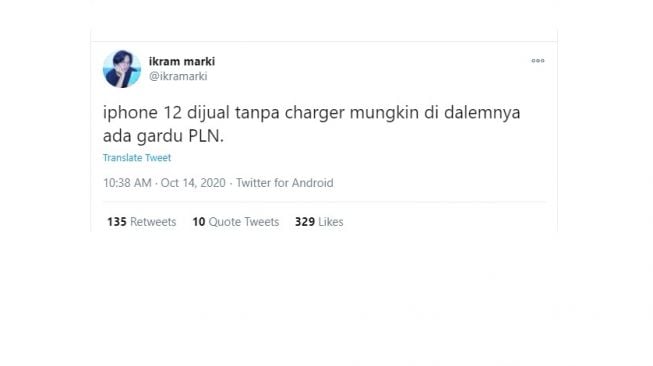 Cuitan warganet soal iPhone 12. [Twitter]