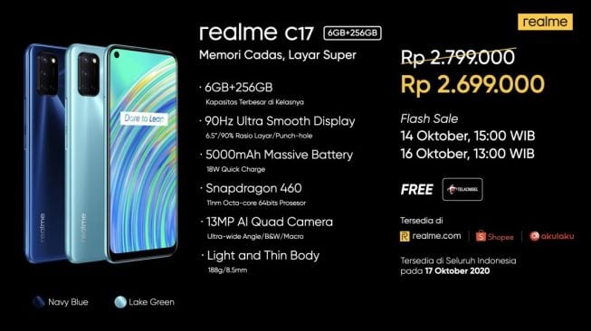 realme C17. (Dok : realme). 