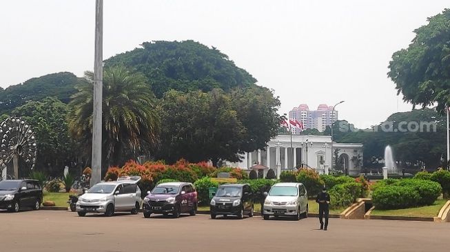 Suasana di sekitar Istana Negara jelang aksi demo buruh, Kamis (15/10/2020). (Suara.com/Bagaskara)