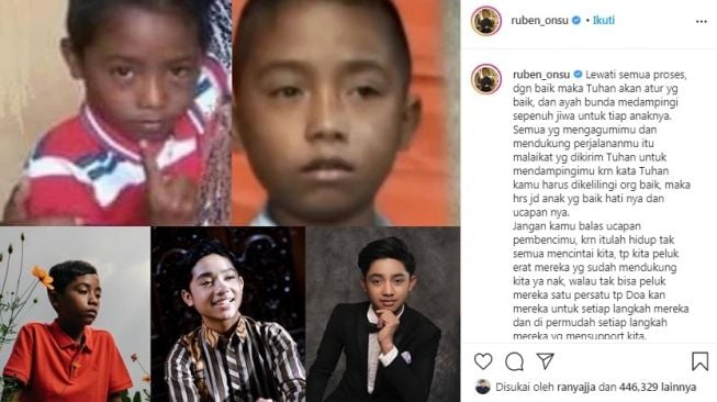 Unggahan Ruben Onsu tentang Betrand Peto [Instagram/@ruben_onsu]