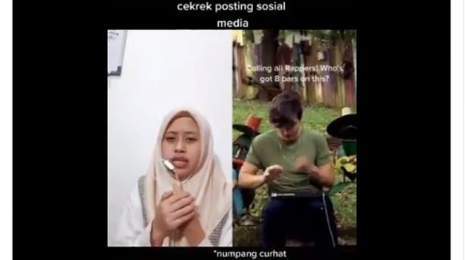 Video duet seorang gadis dengan bule. - (Twitter/@nockoakbar)