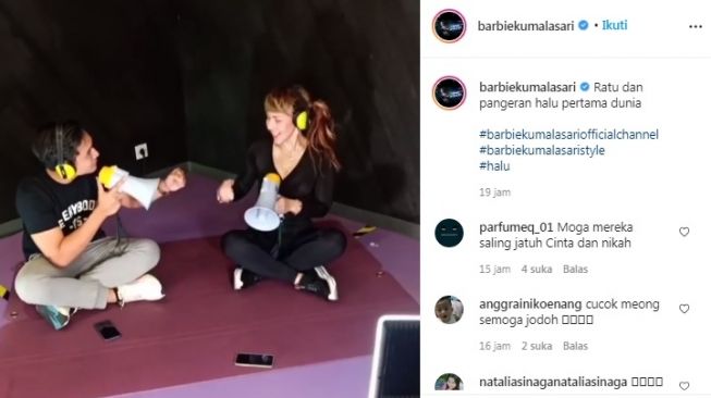 Unggahan Barbie Kumalasari bersama Lutfi Agizal [Instagram/@barbiekumalasari]