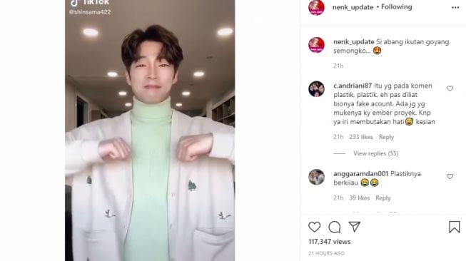 Heboh, Pria Diduga Warga Korea Selatan Main TikTok Pakai Lagu Semongko