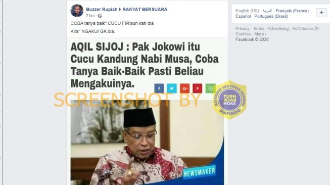 CEK FAKTA: Benarkah Said Aqil Sebut Jokowi Cucu Kandung Nabi Musa?