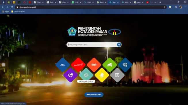 Website Pemerintahan Kota Denpasar www.denpasarkota.go.id