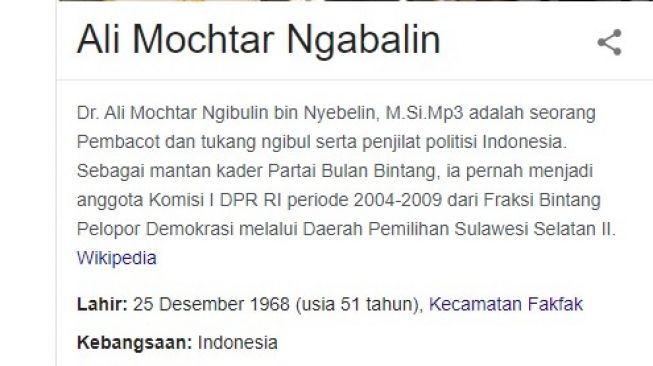 Viral, Profil Ali Ngabalin di Wikipedia Ditulis Tukang Ngibul dan Pembacot