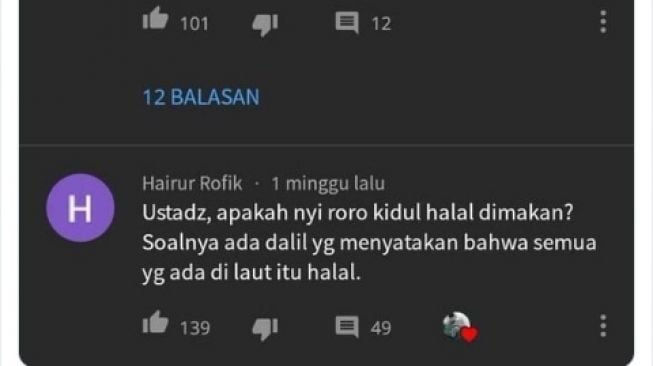 Viral Komentar Warganet Tanyakan Hukum Memakan Nyi Roro Kidul, Bikin Ngakak