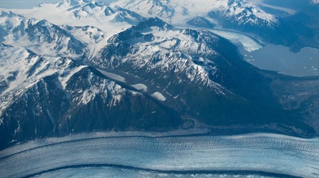 Ilustrasi gletser Alaska. [Brendan Smialowski/AFP]