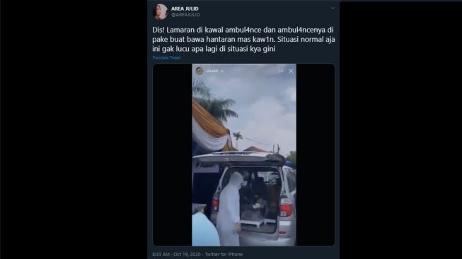 Viral Video Ambulans Dipakai Buat Angkut Seserahan Nikah, Publik Murka