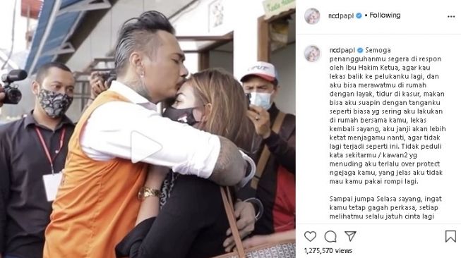 Janji Nora Alexandra kalau penahanan Jerinx SID dicabut. (Instagram/@ncdpapl)