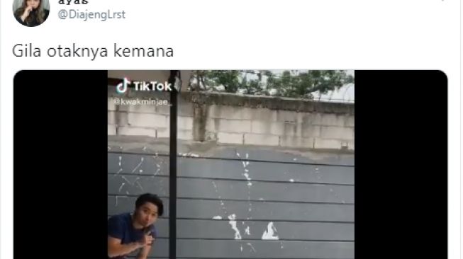 Video prank pemuda hendak lompat ke kucing. -  (Twitter/@DiajengLrst)