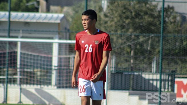 Pemain Timnas Indonesia U-19 Kelana Noah Mahesa saat bertanding melawan Hajduk Split U-19, Selasa (21/10/2020). (dok. PSSI).