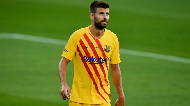 Bek sentral Barcelona, Gerard Pique. [Pau BARRENA / AFP]